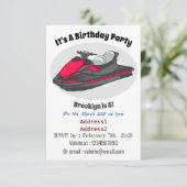 Afbeelding Jet ski cartoon Kaart (Staand voorkant)