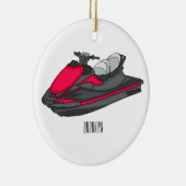 Afbeelding Jet ski cartoon Keramisch Ornament (Rechts)