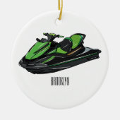 Afbeelding Jet ski cartoon Keramisch Ornament (Voorkant)