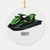 Afbeelding Jet ski cartoon Keramisch Ornament (Achterkant)