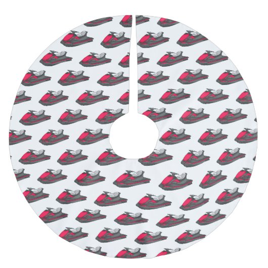 Afbeelding Jet ski cartoon Kerstboom Rok (Voorkant)
