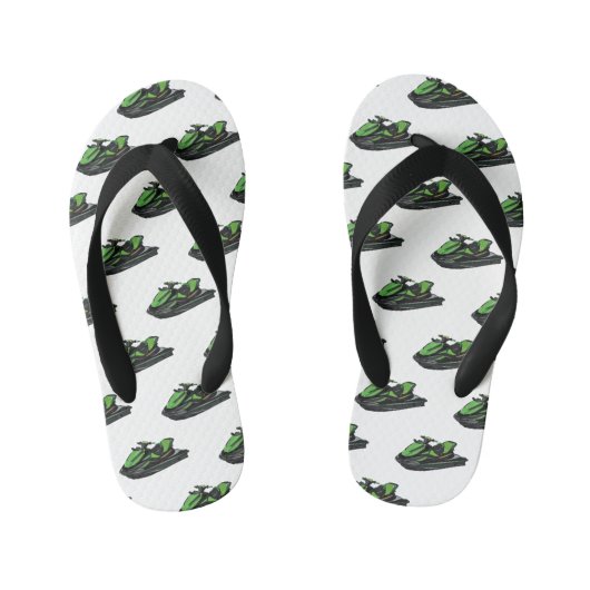 Afbeelding Jet ski cartoon Kinder Teenslippers (Voetbed)