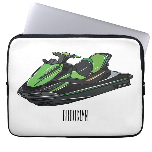 Afbeelding Jet ski cartoon Laptop Sleeve (Voorkant)