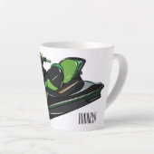 Afbeelding Jet ski cartoon Latte Mok (Rechterhoek)