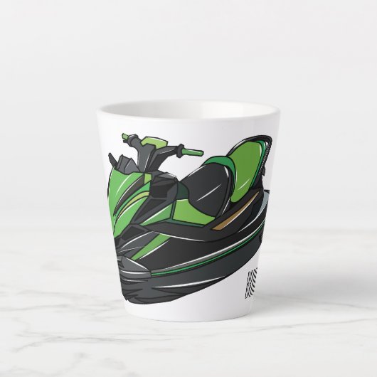 Afbeelding Jet ski cartoon Latte Mok (Voorkant)