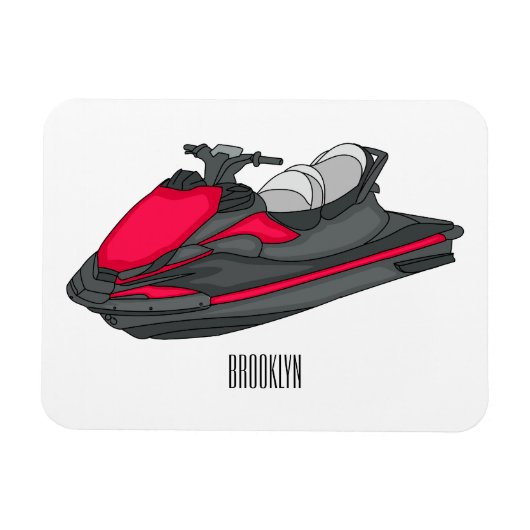 Afbeelding Jet ski cartoon Magneet (Horizontaal)