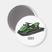 Afbeelding Jet ski cartoon Magneet (Voorkant / Achterkant)