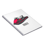Afbeelding Jet ski cartoon Notitieboek (Rechterzijde)