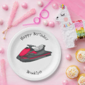 Afbeelding Jet ski cartoon Papieren Bordje (Feest)