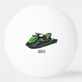 Afbeelding Jet ski cartoon Pingpongbal (Voorkant)
