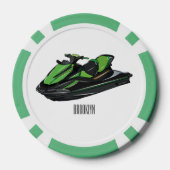 Afbeelding Jet ski cartoon Poker Chips (Achterkant)