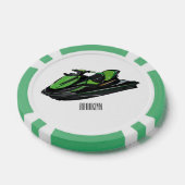Afbeelding Jet ski cartoon Poker Chips (Enkel)
