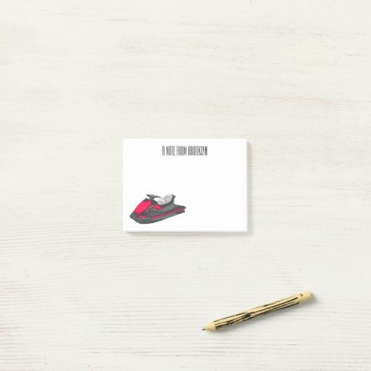 Afbeelding Jet ski cartoon Post-it® Notes (Op bureau)