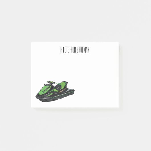Afbeelding Jet ski cartoon Post-it® Notes (Voorkant)