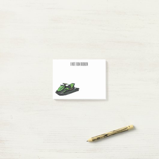Afbeelding Jet ski cartoon Post-it® Notes (Op bureau)