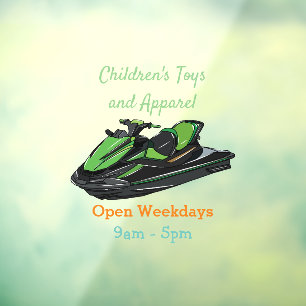 Afbeelding Jet ski cartoon Raamsticker