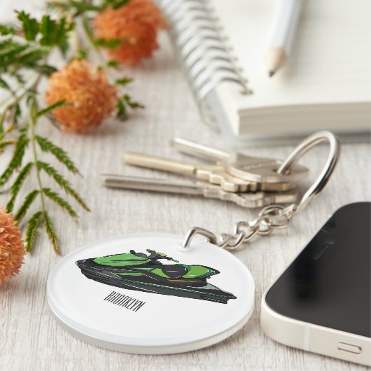 Afbeelding Jet ski cartoon Sleutelhanger (Voorkant Rechts)