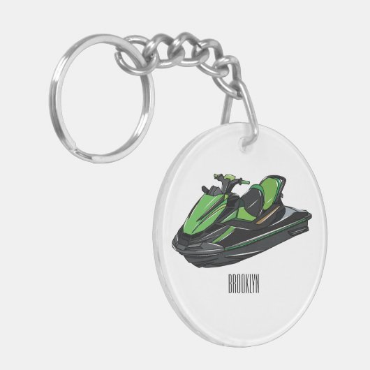 Afbeelding Jet ski cartoon Sleutelhanger (Voorkant Links)