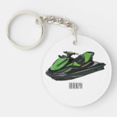 Afbeelding Jet ski cartoon Sleutelhanger (Voorkant)