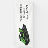 Afbeelding Jet ski cartoon Spandoek (Verticaal)