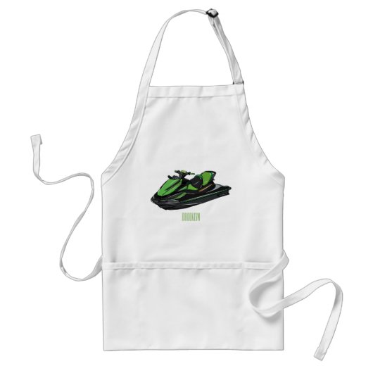 Afbeelding Jet ski cartoon Standaard Schort (Voorkant)