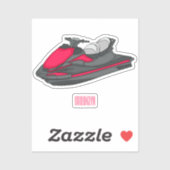 Afbeelding Jet ski cartoon Sticker (Vel)