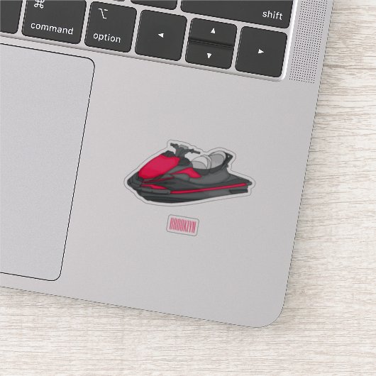 Afbeelding Jet ski cartoon Sticker (Detail)
