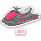 Afbeelding Jet ski cartoon Sticker (Voorkant)