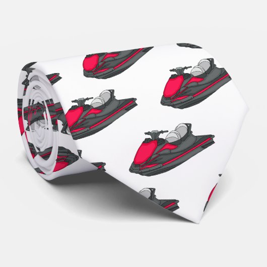 Afbeelding Jet ski cartoon Stropdas (Opgerold)