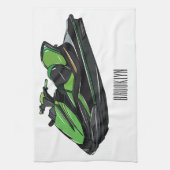 Afbeelding Jet ski cartoon Theedoek (Verticaal)