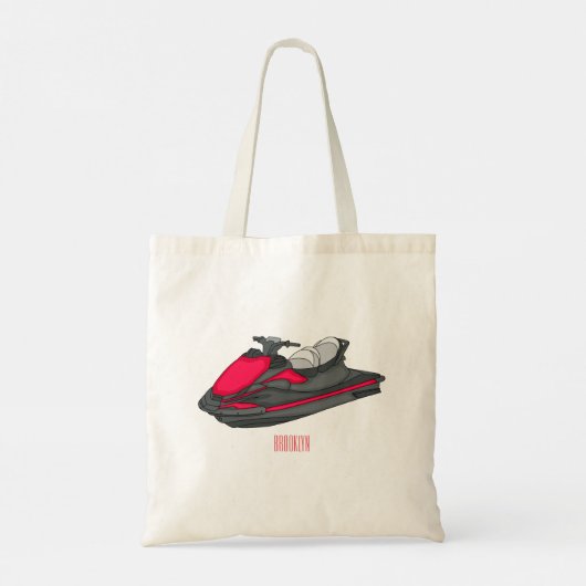 Afbeelding Jet ski cartoon Tote Bag (Achterkant)