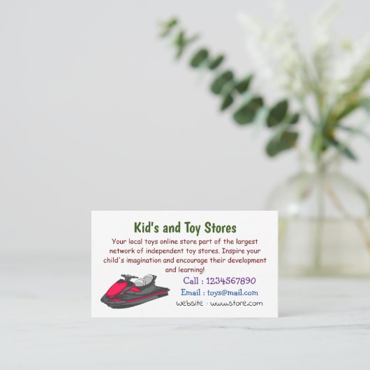 Afbeelding Jet ski cartoon Visitekaartje (Staand voorkant)