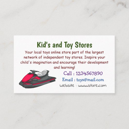 Afbeelding Jet ski cartoon Visitekaartje (Voorkant)