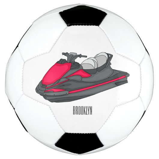 Afbeelding Jet ski cartoon Voetbal (Voorkant)