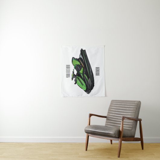 Afbeelding Jet ski cartoon Wandkleed (In situ)