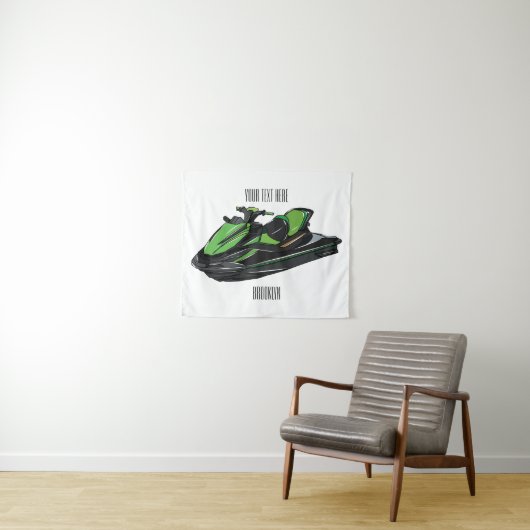 Afbeelding Jet ski cartoon Wandkleed (In Situ (horizontaal))