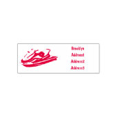 Afbeelding Jet ski cartoon Zelfinktende Stempel (Design)