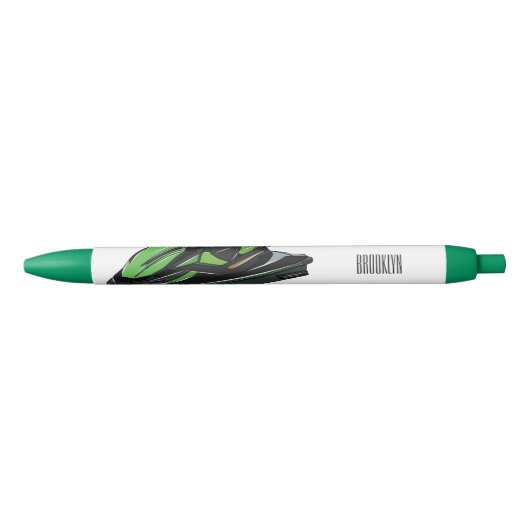 Afbeelding Jet ski cartoon Zwarte Inkt Pen (Voorkant)