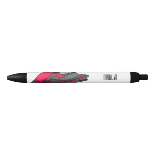 Afbeelding Jet ski cartoon Zwarte Inkt Pen (Voorkant)