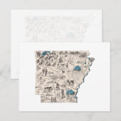  Afbeelding kaart Antiek staatskaart Arkansas (Voorkant / Achterkant)