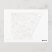  Afbeelding kaart Antiek staatskaart Arkansas (Achterkant)