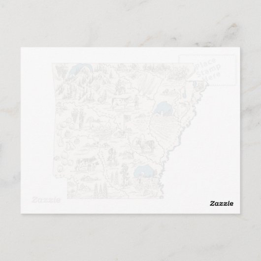  Afbeelding kaart Antiek staatskaart Arkansas (Achterkant)