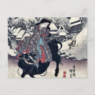 Afbeelding Kanbara door Utagawa, Toyokuni Ukiyoe Briefkaart
