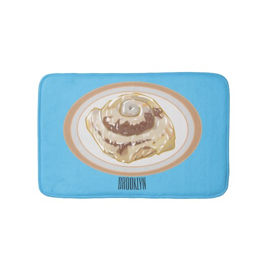 Afbeelding kaneelrol cartoon badmat (Voorkant)