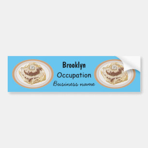 Afbeelding kaneelrol cartoon bumpersticker