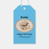 Afbeelding kaneelrol cartoon cadeaulabel (Achterkant)