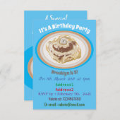 Afbeelding kaneelrol cartoon kaart (Voorkant / Achterkant)