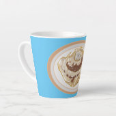 Afbeelding kaneelrol cartoon latte mok (Linkerhoek)