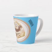 Afbeelding kaneelrol cartoon latte mok (Rechterhoek)