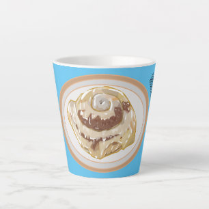 Afbeelding kaneelrol cartoon latte mok